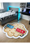 Non-Slip Sole Asymmetric Pattern Machine Made Washable Young Girl's Room Rug 80X80