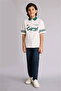 100% Cotton Oversized Printed Short Sleeve Polo T-Shirt for Boys G7474A826Sm - 2