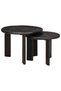 Mese de Cafea Nesting 2 pcs Alb Lemn de mango solid