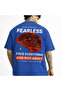 Fearless Graphic Printed Oversized Men T-Shirt Crew Neck Streetwear - 2