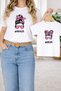 Mother & Child T-Shirt Oversized – T-Shirt Mother Daughter Twin Combination Mom Life Printed (Single Price)