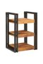 Noptieră 2 pcs Maro și negru Lemn de mango solid - 3