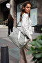 Light Gray Parachute Fabric Multi-Compartment Lightweight Daily and Travel Bag Shoulder Bag - 6