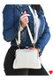 Vienna Cream Women's Crossbody and Shoulder Bag |   Gold Detailed, Elegant, and Features 4 Compartments - 8