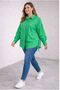 PLUS SIZE WOMEN'S COTTON SHIRT WITH SLIPPING DETAIL - 2