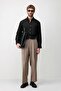Black Linen Blended Relax Fit Men's Shirt - 3