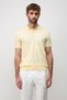 Yellow Comfort Slim Polo Collar Men's Knitwear T-Shirt