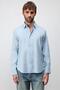 Baby Blue Modal Mixed Textured Men's Shirt
