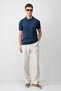 Indigo Comfort Slim Polo Collar Men's Knitwear T-Shirt - 3