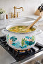 Leaf Enamel Pot 22 cm Diameter 4 Liter Milk Jam Soup Pot - 2