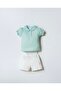 Baby Girl & Child Soft-Textured Stretchy Lakos Combed Cotton Shorts Set