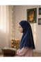 Hijap Girl's Hijap Bonnet - Elegant Rose Detailed Ready-Made Turban Pack of Lace - Stretchy Viscose Fabric (Ages 2-10) - 2