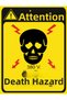 Attention 380V Death Hazard (Electricity) a Quality Dekota Print – 3 mm Forex Warning Sign 25 cm × 35cm