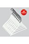 Wooden (Lama Black Hook) Bar Hangers for Shirts and Trousers, White Color, 48 Pieces