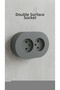 Anthracite Double Surface-Mounted Grounded Socket - Modern and Durable Electrical Solution
