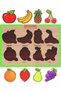 Wooden French Vegetables-fruits-professions-numbers Set of 4 Educational Puzzle - 4