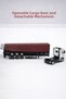 30 cm Pull and Drop Detachable Dorse Container Truck with Opening Luggage Door Diecast Metal Toy Truck - 4