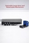 30 cm Pull and Drop Detachable Dorse Container Truck with Opening Luggage Door Diecast Metal Toy Truck - 4