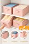 4 Pieces - Clothing Storage Box |   In-Cabinet Organizer 45X25X20Cm - Pink Polka Dot