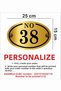 Wall - Door - Garden - Building - Villa - Number Plate 25X15 cm Outdoor - Gold - 3