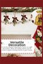 Red & Gold Christmas Door Ornament |   Christmas Door Wreath with Double Bells and Burgundy Ribbon Detail Pine Cone - 5