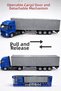 30 cm Pull and Drop Detachable Dorse Container Truck with Opening Luggage Door Diecast Metal Toy Truck - 3