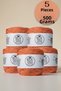 Relax, Salmon Color, 4 Seasons, Very Shiny and Soft, Premium Viscose Knitting Yarn (500 Gr.)