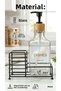 Glass Liquid Soap Dispenser/Detergent Dispenser with Metal Stand and Bamboo Lid, 500 Ml, 15 × 8.5 × 23 cm - 5