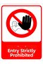 Absolutely No Entry Warning Sign 20X30 cm Forex