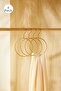4 Pieces Ring Gold Color Metal Accessory Hanger 24.5X16X0.5