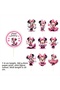 Pink Minnie Mouse Cake Decoration 10 Pcs - 2