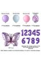 Purple Butterfly Themed 1St Birthday Foil Balloon Set Party Decoration - 2