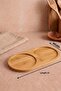 Bamboo Oval Compartmented Oil Pot Base 23X13 cm Presentation Tray, Wooden Serving Presentation Plate - 4