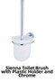 Sienna Toilet Brush with Plastic Reservoir, Chrome - 2