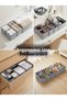6-Piece Gray Drawer Cabinet Children's Room Organizer Folding Multi-Purpose Organizer Set - 3