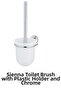 Sienna Toilet Brush with Plastic Reservoir, Chrome - 4