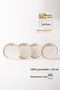 Sparkle Real Gold Gilded Star Patterned 4-Piece Porcelain Cake Plate 21 cm