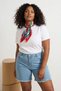 Light Blue High Waist Stretchy Skinny Denim Shorts & Bermudas Tbbss22Ap0008