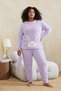 Lilac Heart Sleep Band Fleece Winter Knitted Pajamas Set Tbbaw23Ai00025