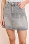 Gri Orta Bel Mini %100 Pamuklu Mini Denim Etek TWOSS26ET00102 - 3