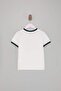 Pink-Ecru 2-Piece Girls' Plain Knitted T-Shirt Tkdss26Ts00015 - 11