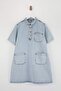 Mavi Cep Detaylı Oversize Mini Büyük Beden Denim Gömlek Elbise TBBSS26AH00162 - 4