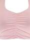 Pembe Soft Fırçalı Kumaş Büzgü Detaylı Destekli/Şekillendirici Örme Spor Sütyeni THMSS26SS00007 - 6