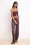 Burgundy Pink Strapless Shirred Stretchy Knitted Blouse Twoss24Bz00216 - 2