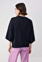 Wardrobe Essentials Lacivert Bisiklet Yaka Triko Bluz TWOSS26BZ00136 - 4