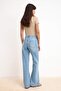 More Sustainable Açık Mavi Yüksek Bel Wide Leg Jeans TWOAW26JE00073 - 4