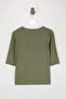 Wardrobe Essentials-Khaki Fitted Truvakar Gathered Modal Premium Knitted Blouse Twoss26Bz00355 - 6