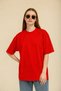 Basic Women's T-Shirt Regular Oversized Red T-Shirt