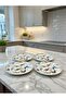 Cake Presentation Serving Plate for 6 People Stylish Porcelain Presentation Plate Serving 19 cm - 4