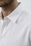 Men's White Half Oversized Shirt Collar Half Button Long Sleeve Linen Shirt - 3